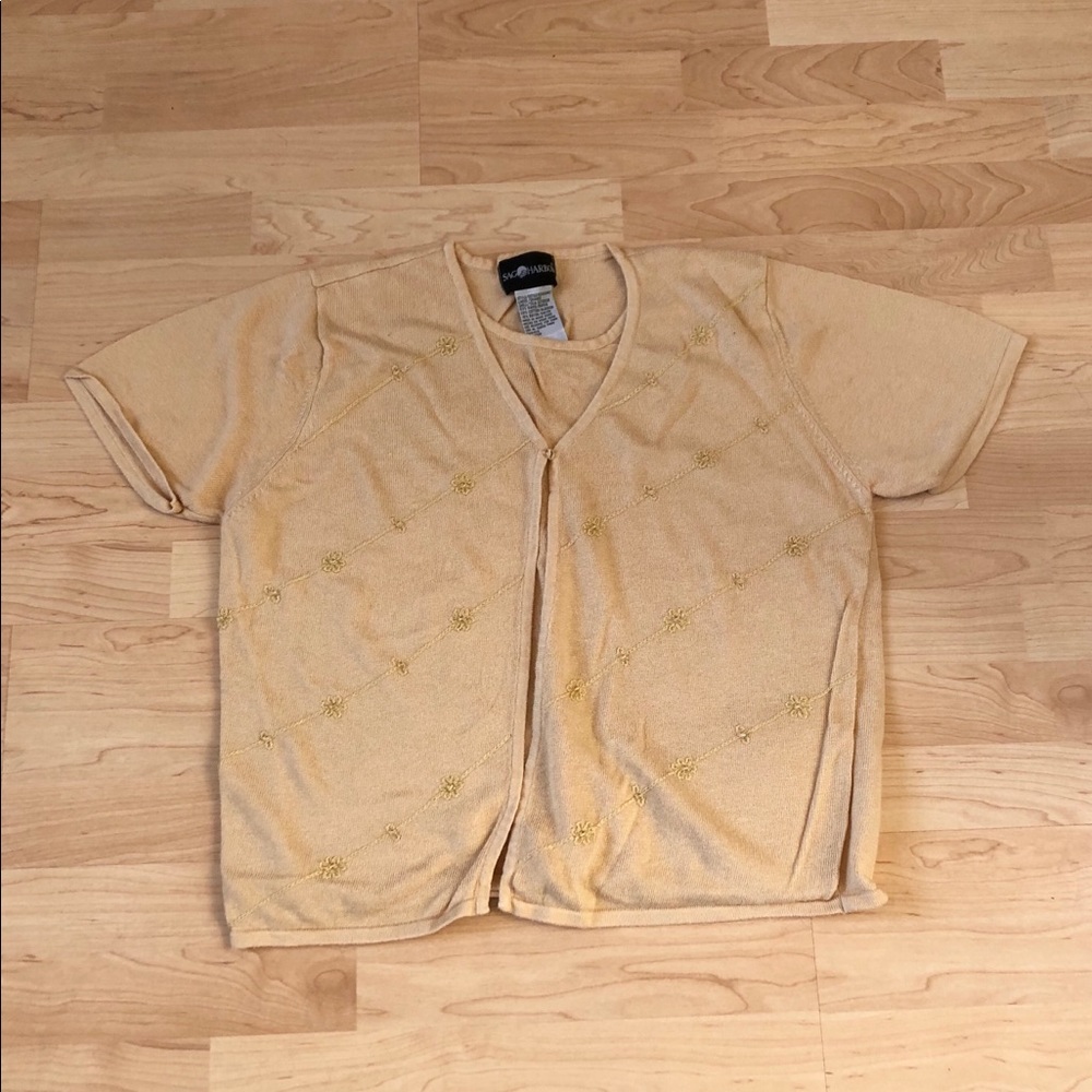 Yellow 2-in-1 Attached Sweater Set